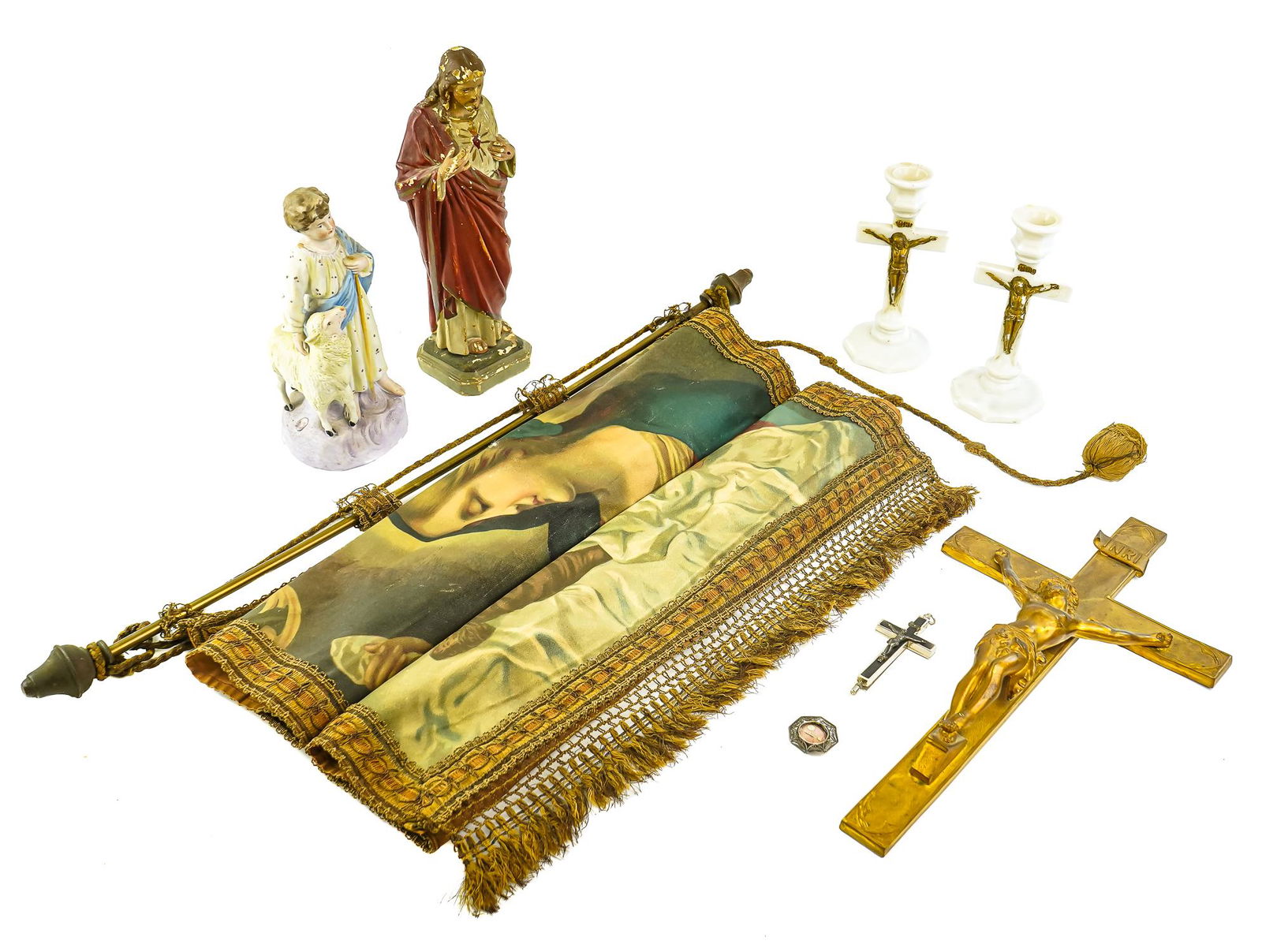 Religious Items Incl. Relics, Statues, Banner (1 of 5)