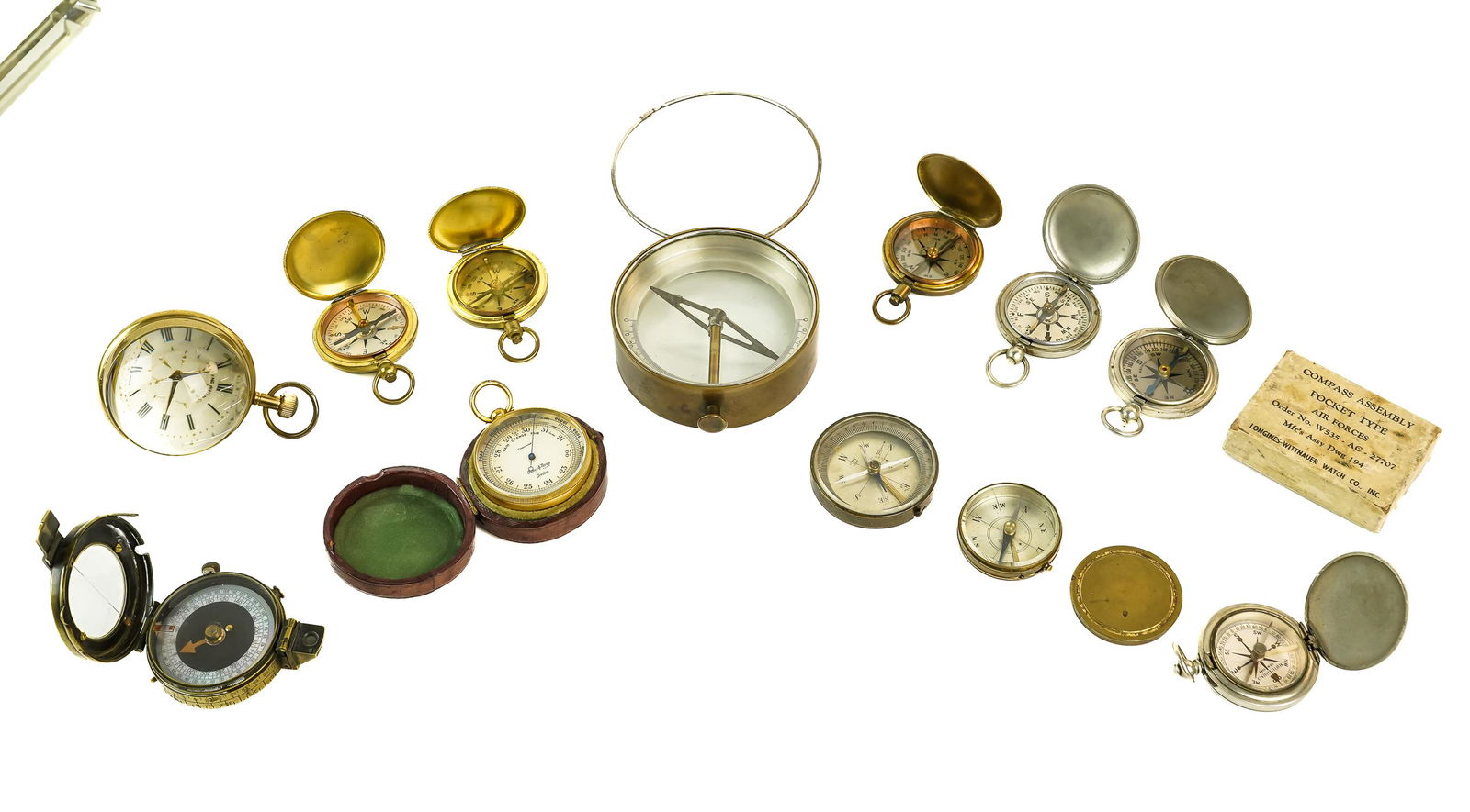 Pocket Barometer, Ball Clock, Compasses (1 of 7)