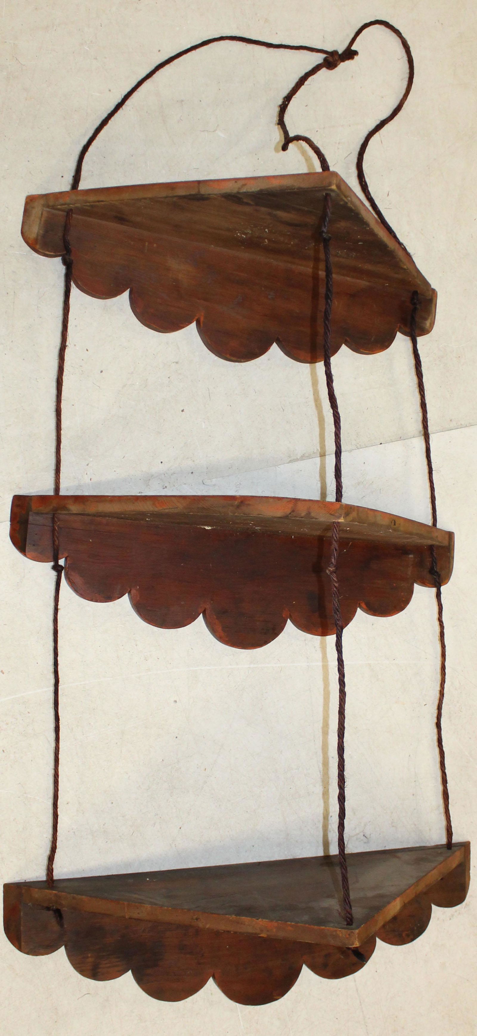 Folky 19th c Hanging Shelves (1 of 2)