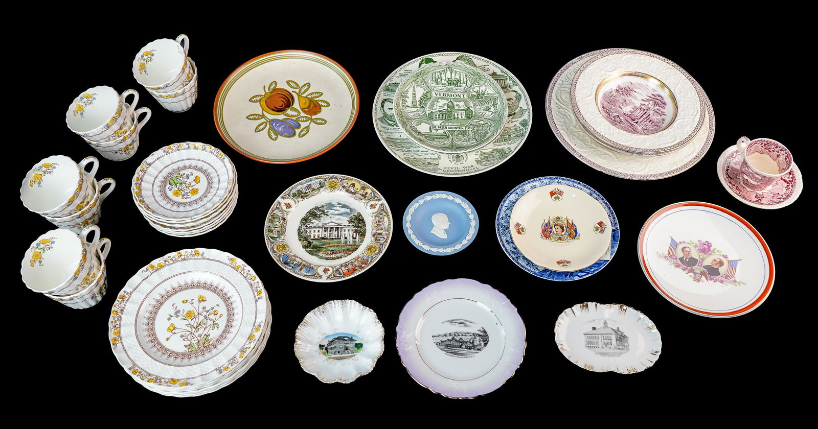 Spode Luncheon Set, Gouda Plate, Souvenir China (1 of 7)