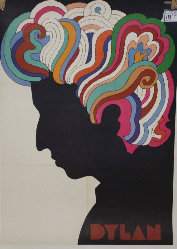 35 x 22 " Milton Glaser " Dylan" Bob Dylan poster: 35 x 22 " Milton Glaser " Dylan" Bob Dylan poster