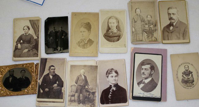 27 CDV and tintypes including General Benjamin But: 27 CDV and tintypes including General Benjamin Butler, Samuel Hosmer, Gov DeLong