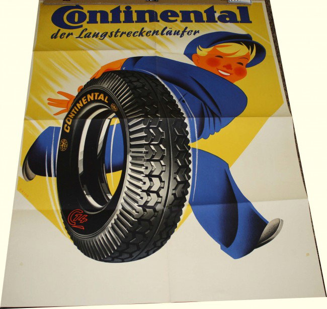 German Continental Tires graphic advertising poste: German Continental Tires graphic advertising poster
