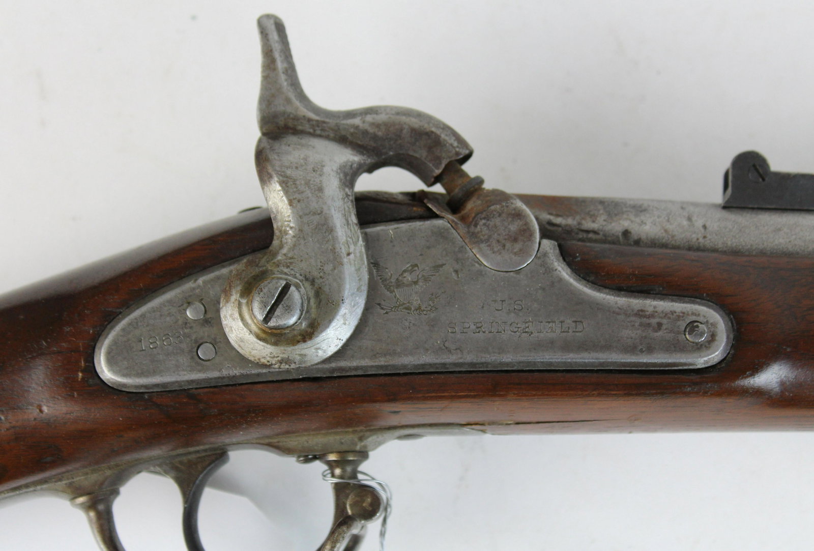 US Springfield Model 1863 Rifled Musket: US Springfield Model 1863 Rifled Musket in .58 Cal Good cleaned condition with period bayonet 40" barrel 56" overall