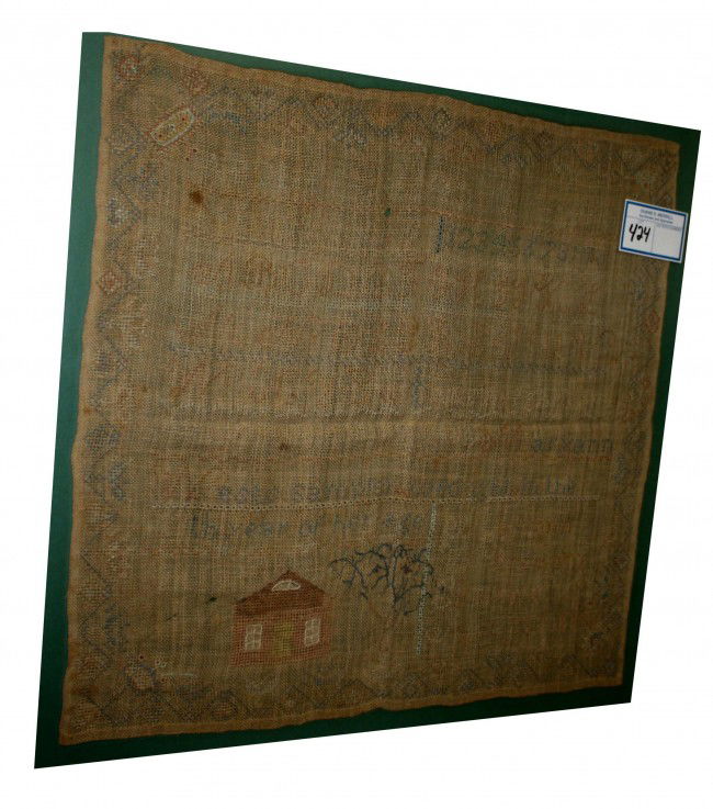 1820 sampler by Mary Anne West possibly VT: 1820 sampler by Mary Anne West possibly VT