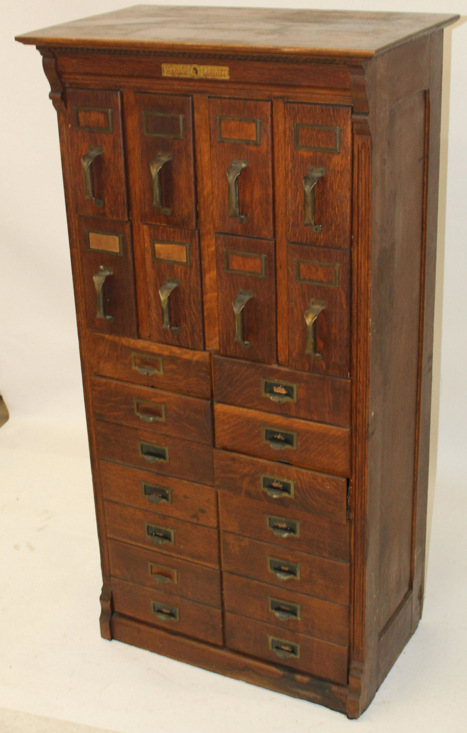 19th c Wabash Cabinet Oak Multi Drawer file (1 of 5)