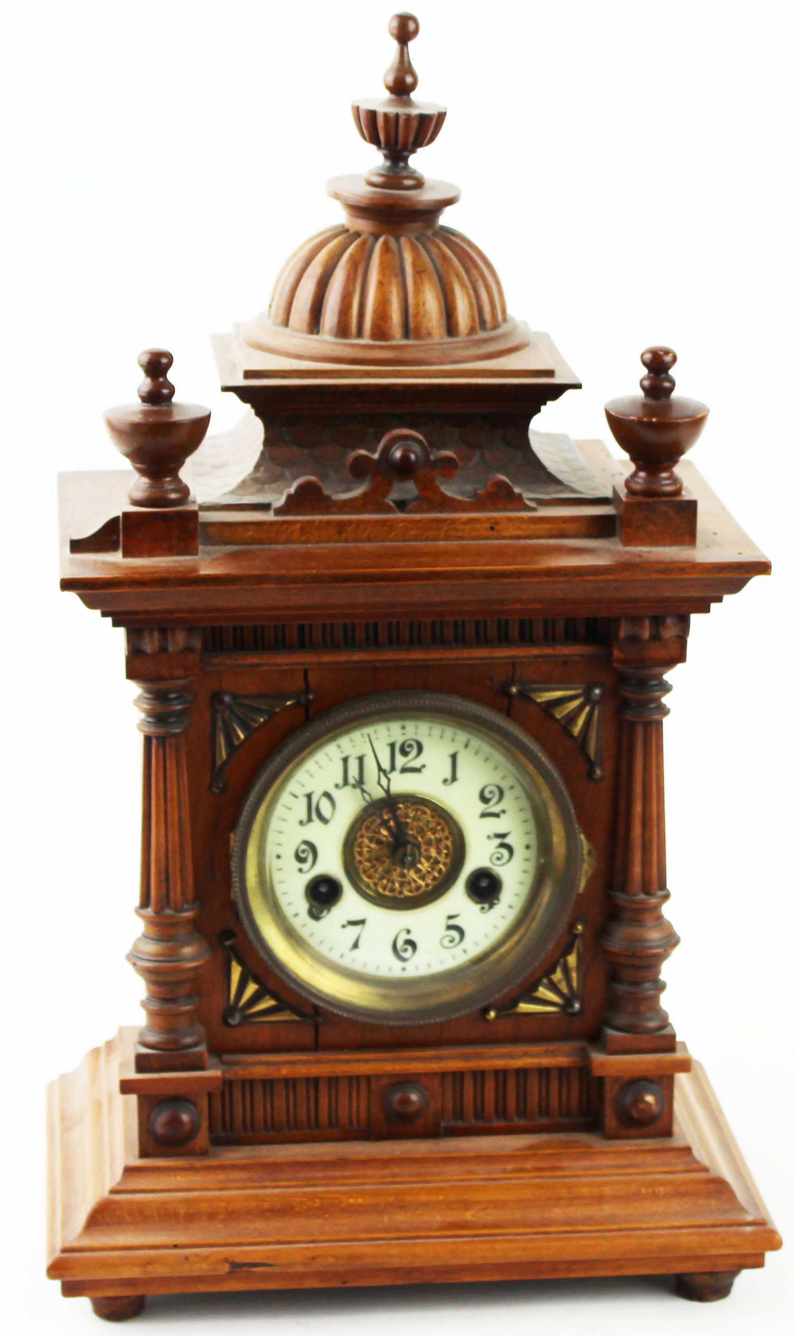 Greenwich German Walnut Mantel Clock (1 of 4)