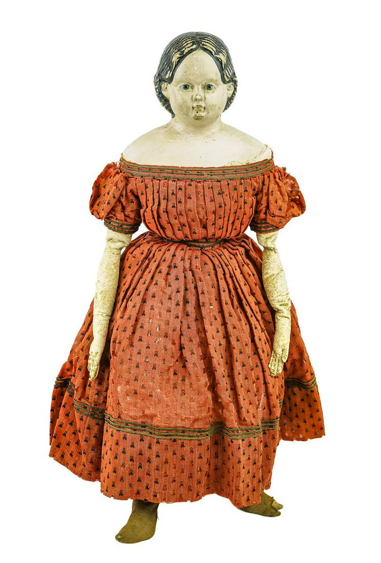 Large Paper Mache Greiner's Doll (1 of 4)