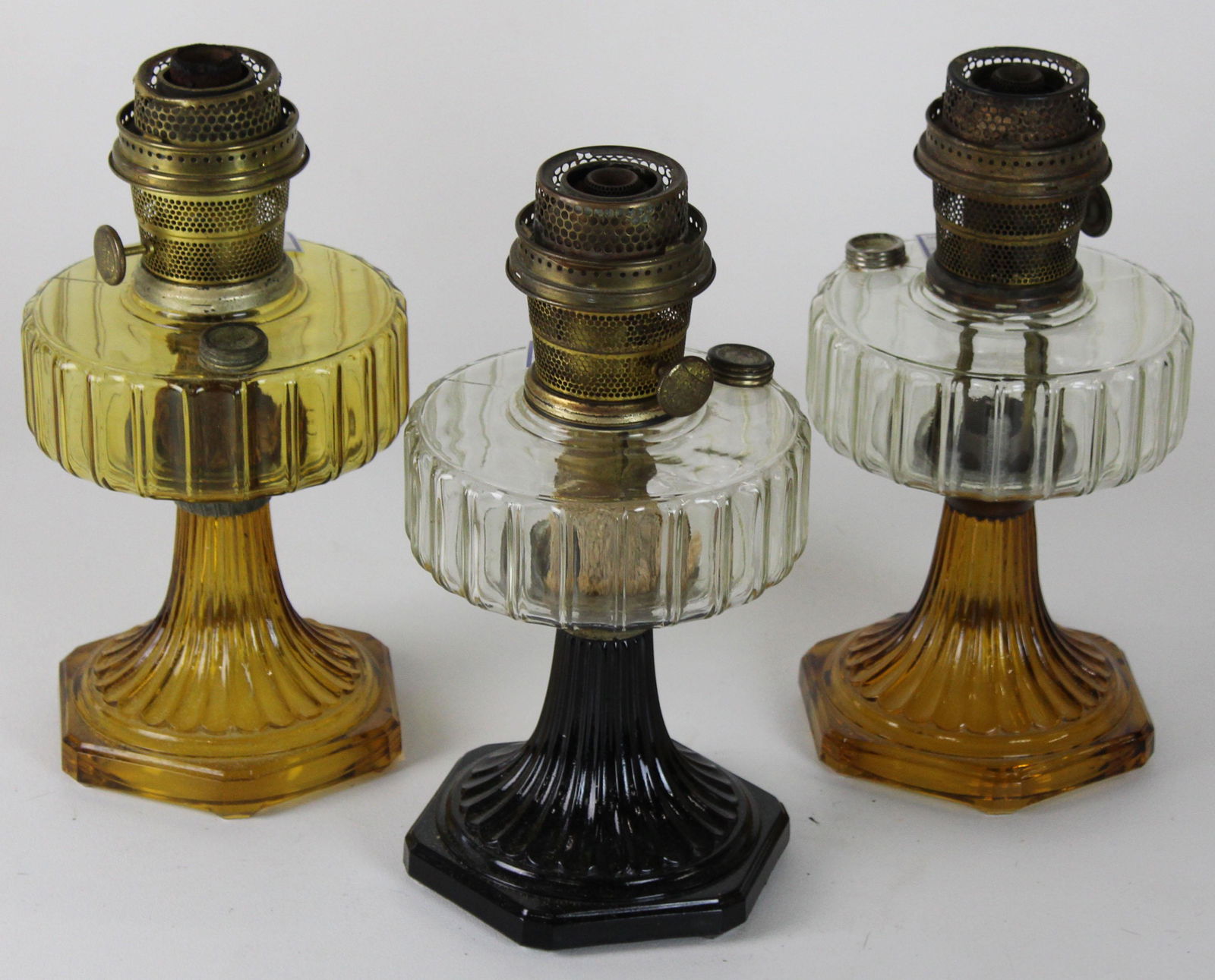 Three Alladin Lamps in Amber and Black Onyx (1 of 1)