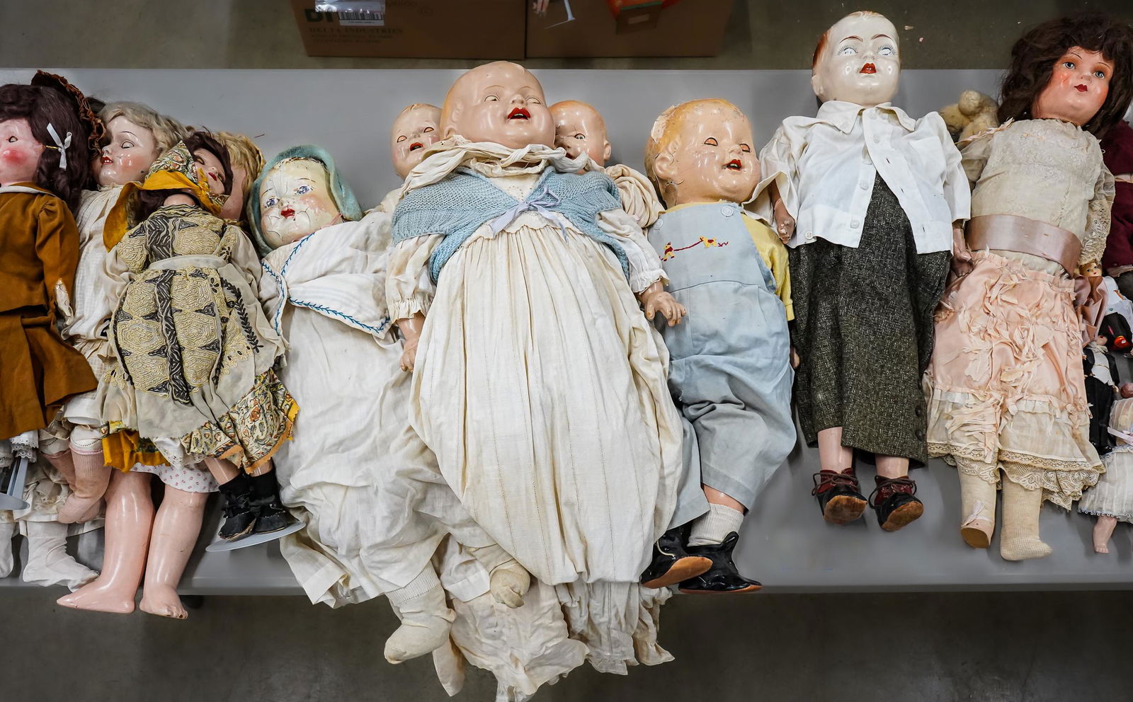 Large Group of Composition & Celluloid Dolls (1 of 4)