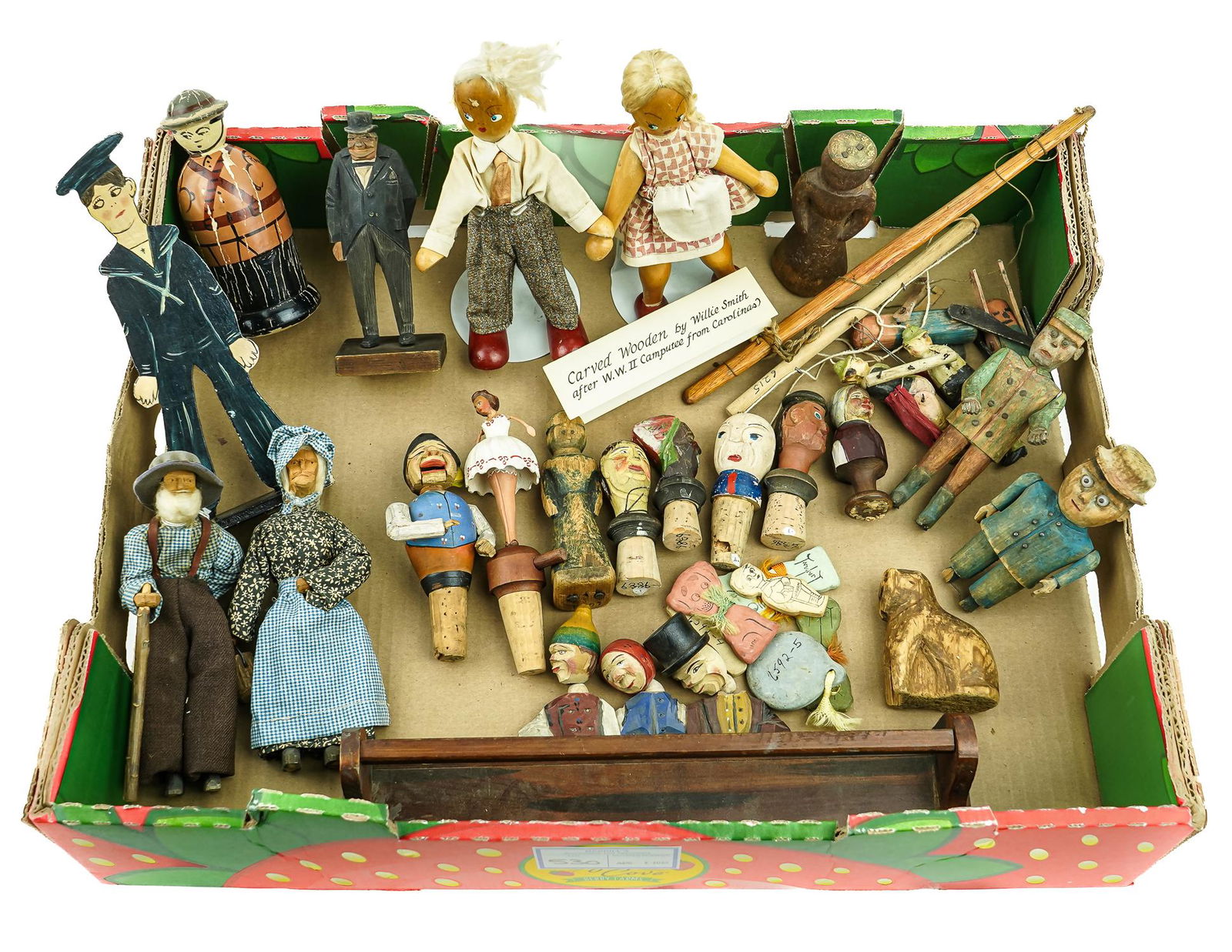 Folk Art Carved Dolls & Figures (1 of 1)