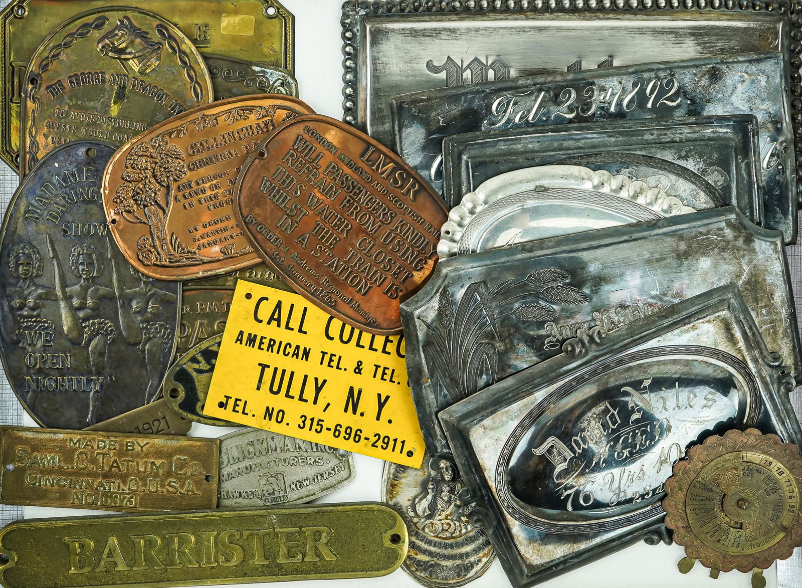 Silver Coffin Plaques, Brass and Copper Plaques (1 of 1)