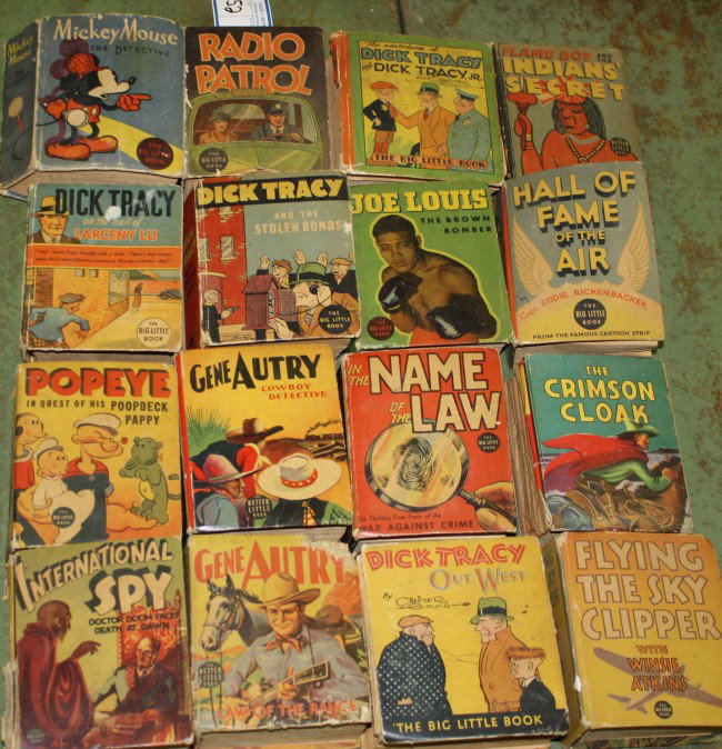 16 Big Little Books Dick Tracy Mickey Mouse Popeye: 16 Big Little Books Dick Tracy Mickey Mouse Popeye Gene Autry etc