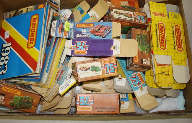 1960s 70s & 80s Matchbox car boxes- about 100 pcs: 1960s 70s & 80s Matchbox car boxes- about 100 pcs