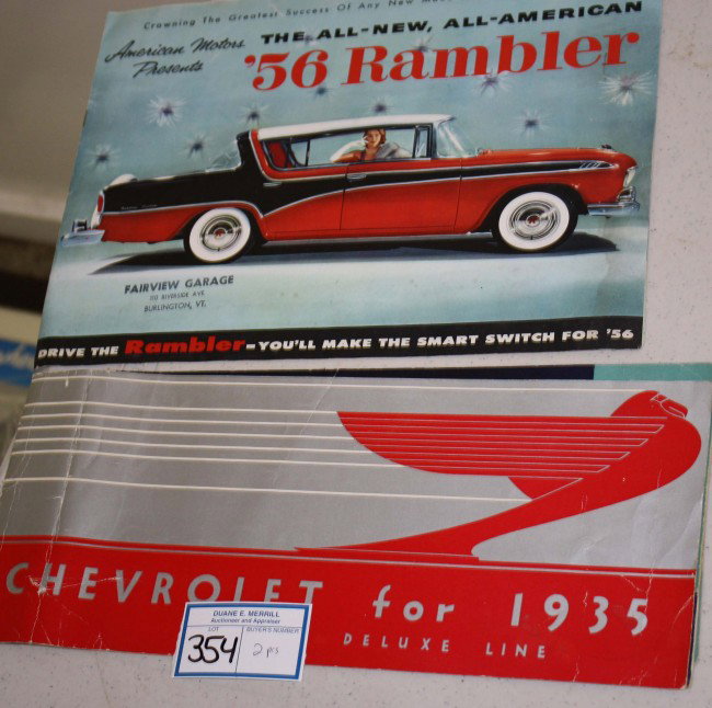1935 Chevy catalog and 1956 AMC Rambler: 1935 Chevy catalog and 1956 AMC Rambler