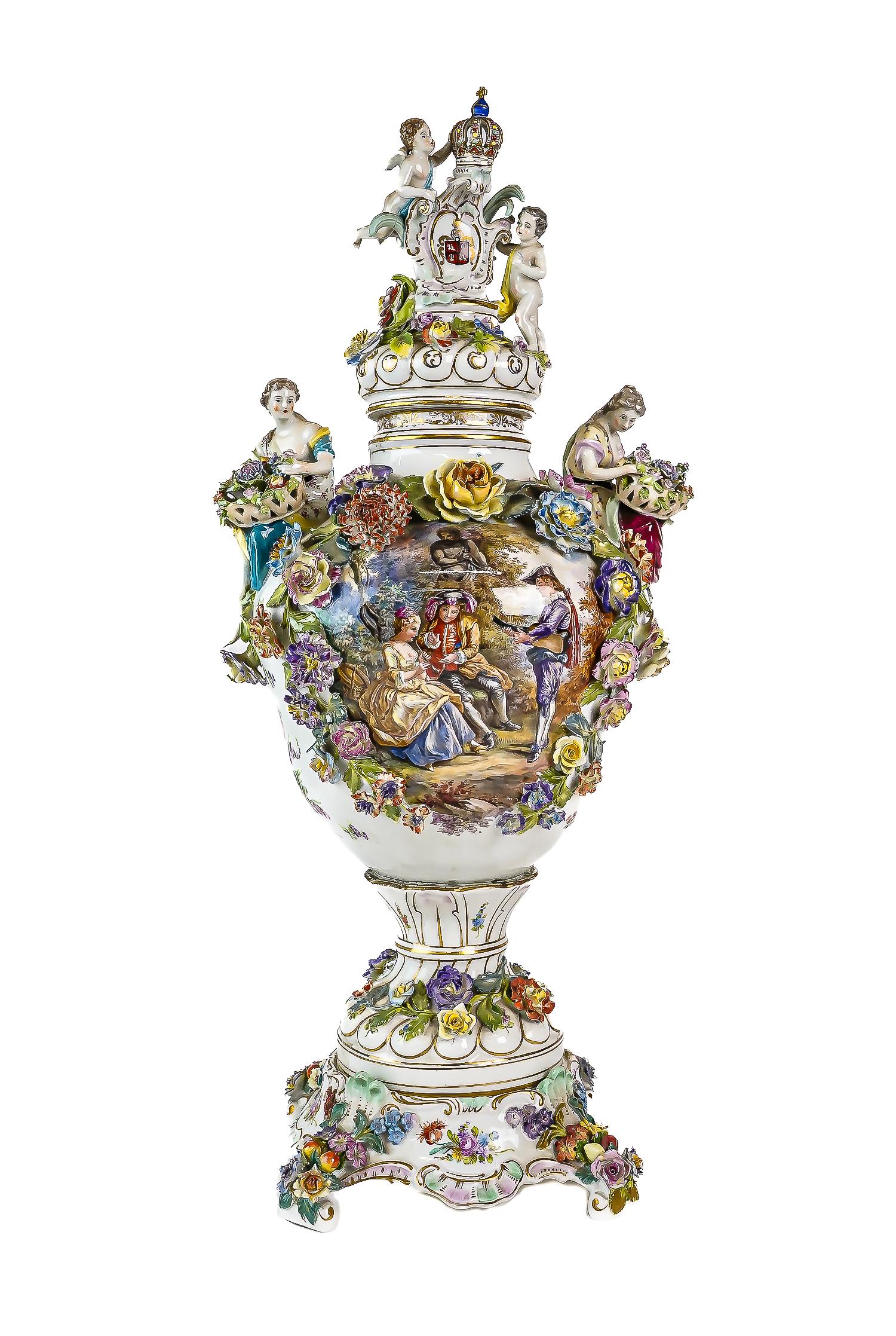 Potschappel Carl Thieme Dresden Porcelain Urn (1 of 11)