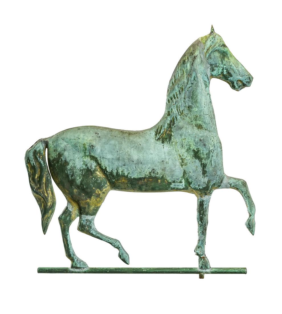 19th c Copper Horse Weathervane (1 of 4)
