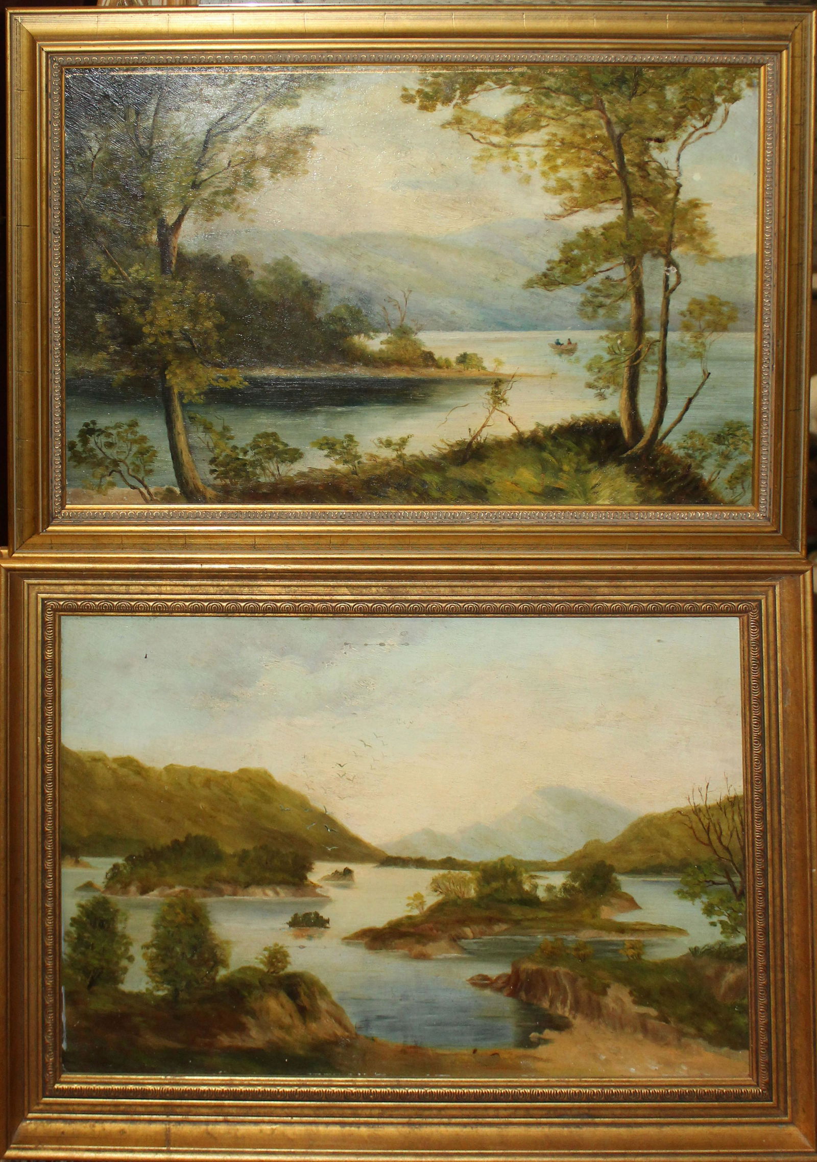 Pair of Mid 19th c Hudson River Landscapes (1 of 3)