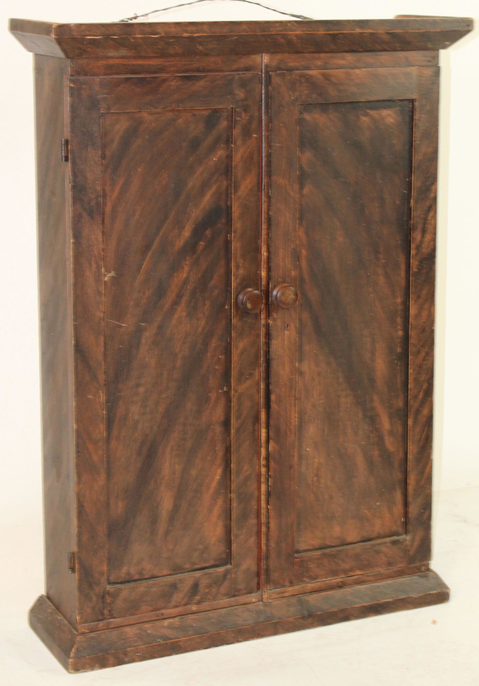 19th c Painted hanging cupboard (1 of 3)