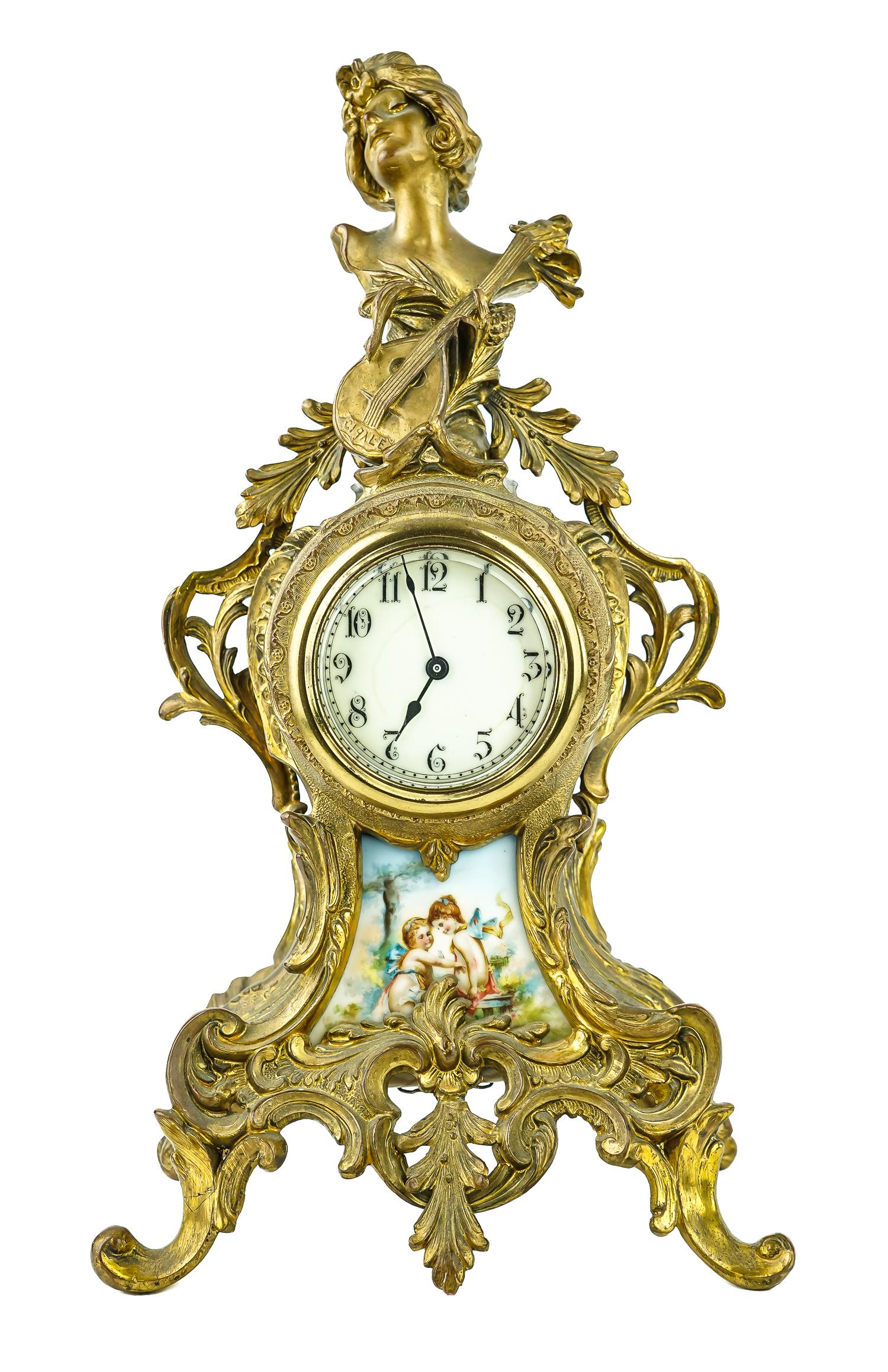 French Gilt Figural Girondole Clock (1 of 4)
