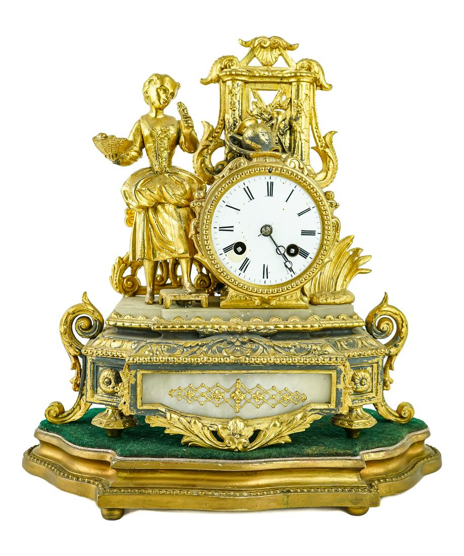 French Gilt Figural Girondole Clock (1 of 4)