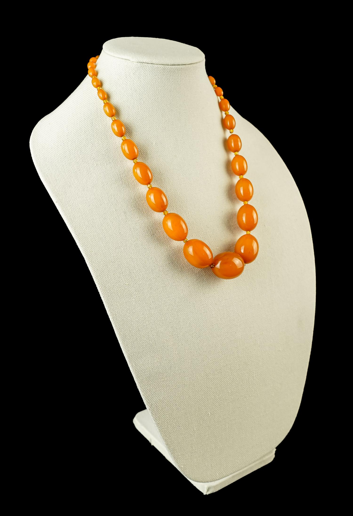 Butterscotch Amber Bead Necklace (1 of 2)