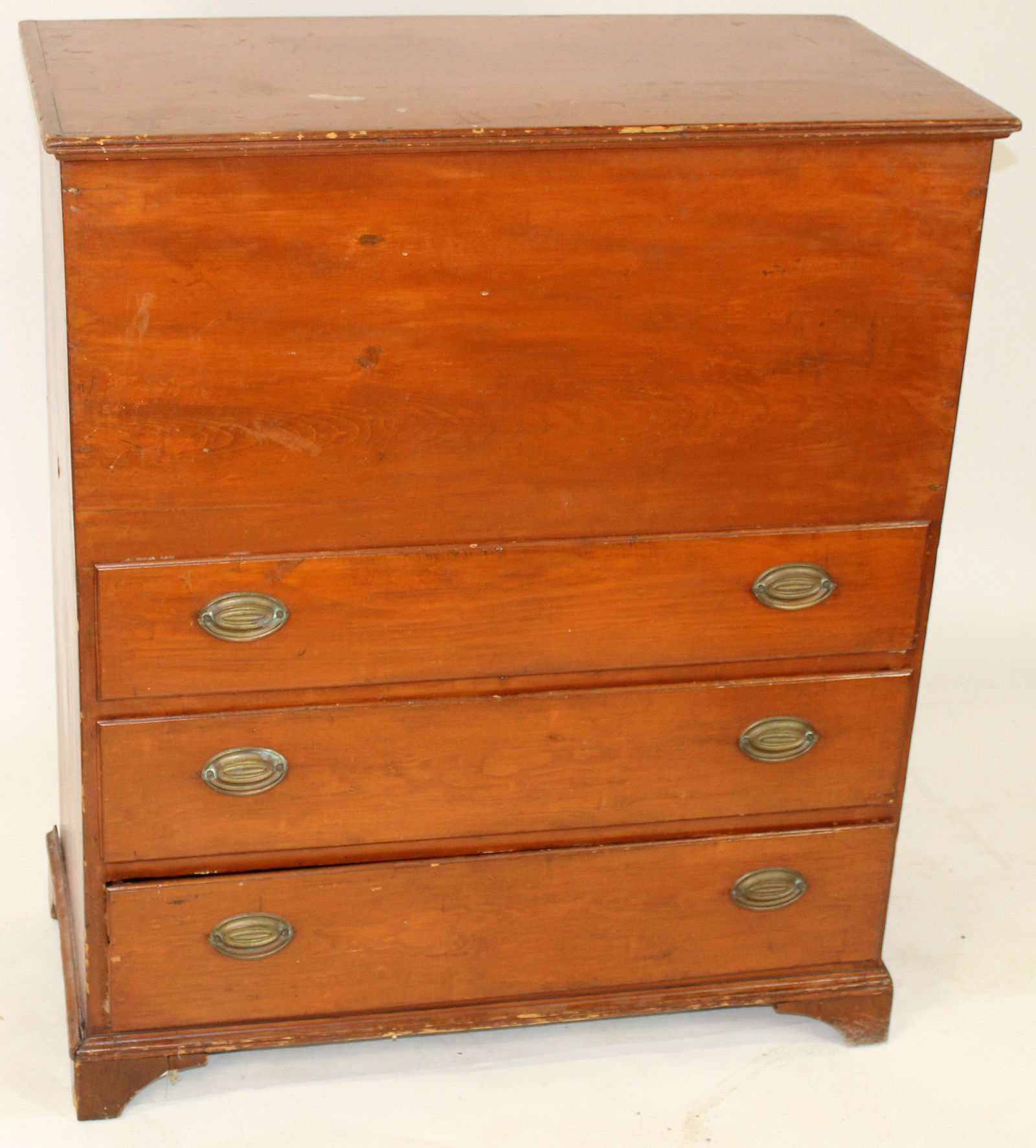 Ca 1800 Three Drawer Lift Top Blanket Chest (1 of 3)