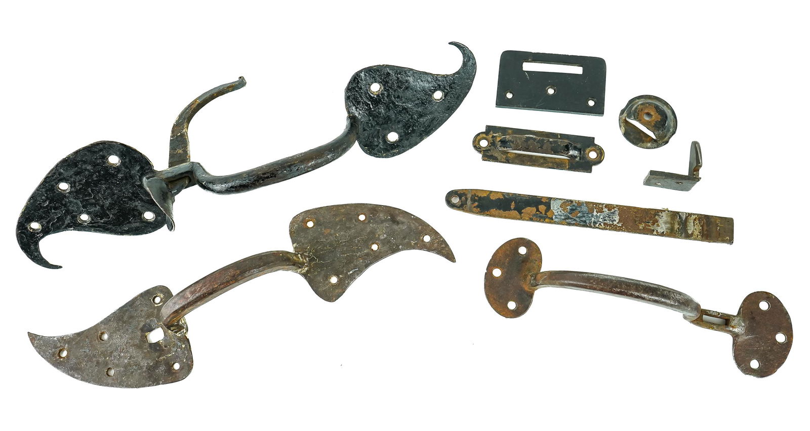 Early Wrought Iron Door Latch, Handles (1 of 1)