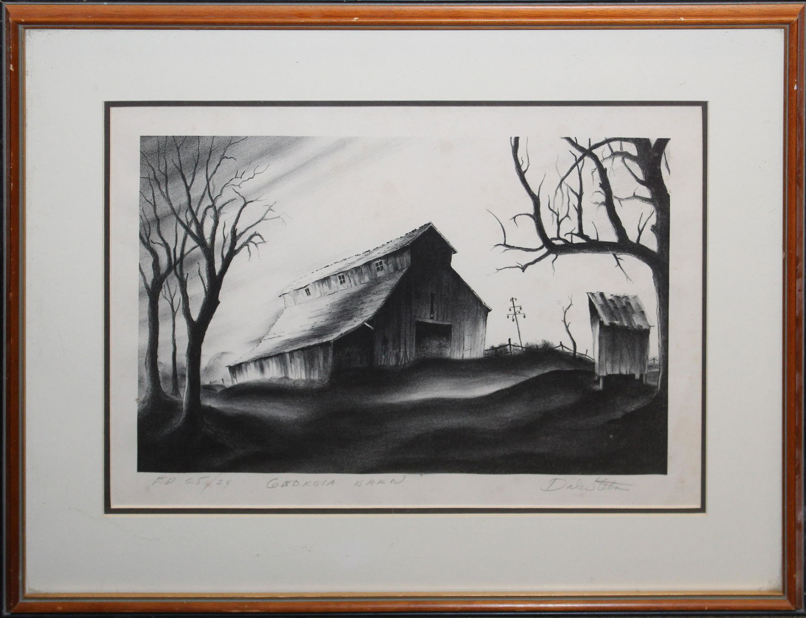 Dale Stetson (American 20th c ) Georgia Barn (1 of 2)