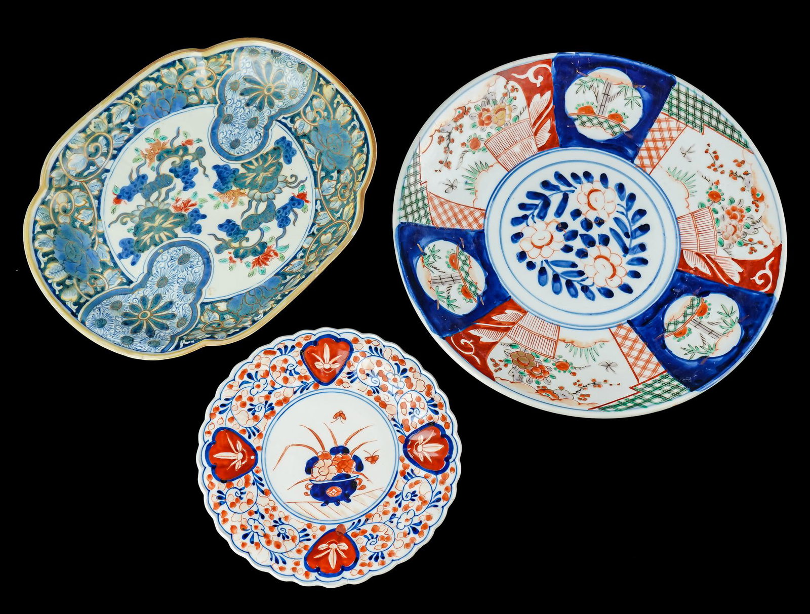 3 Imari Plates (1 of 2)
