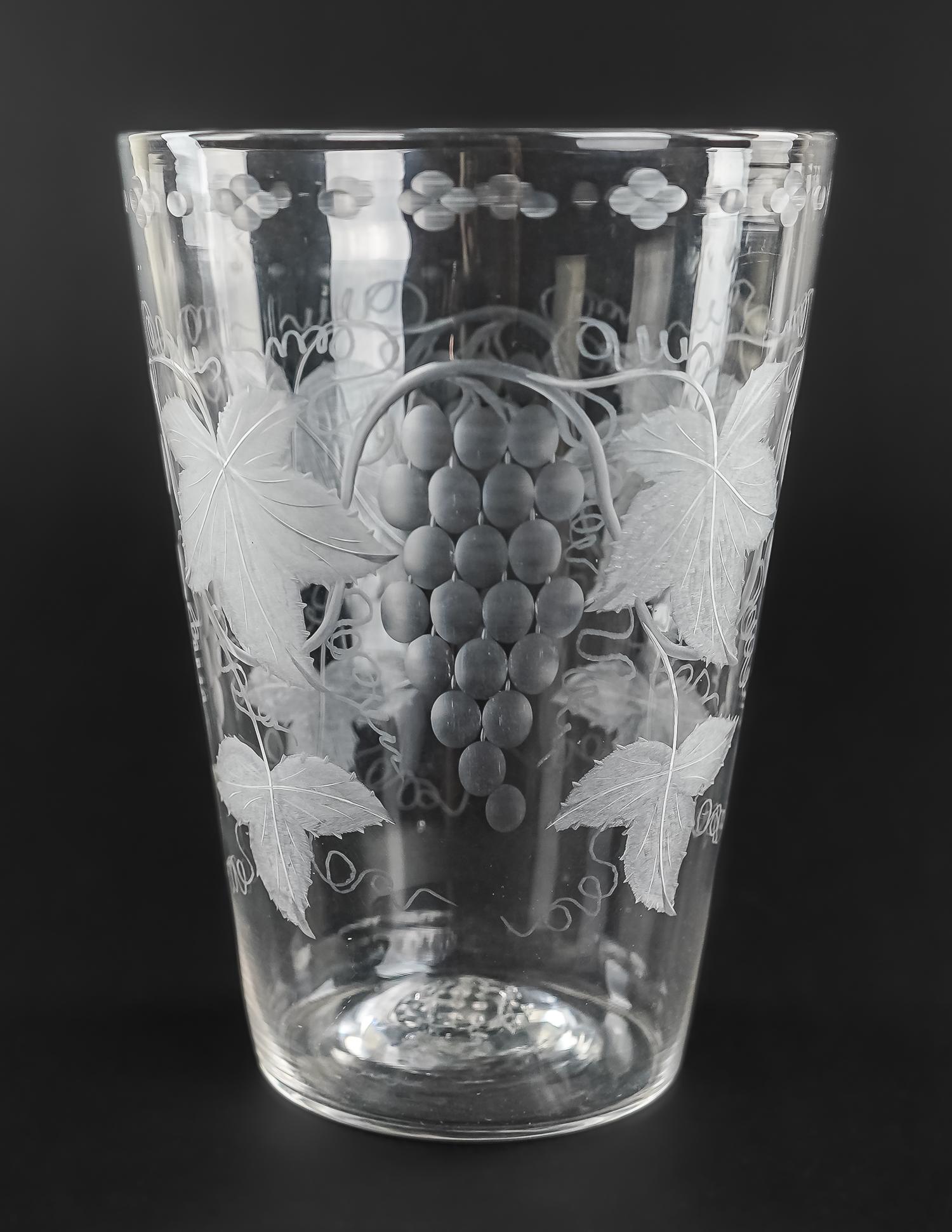 Steuben Carder Era Crystal Grape Etched Vase (1 of 3)