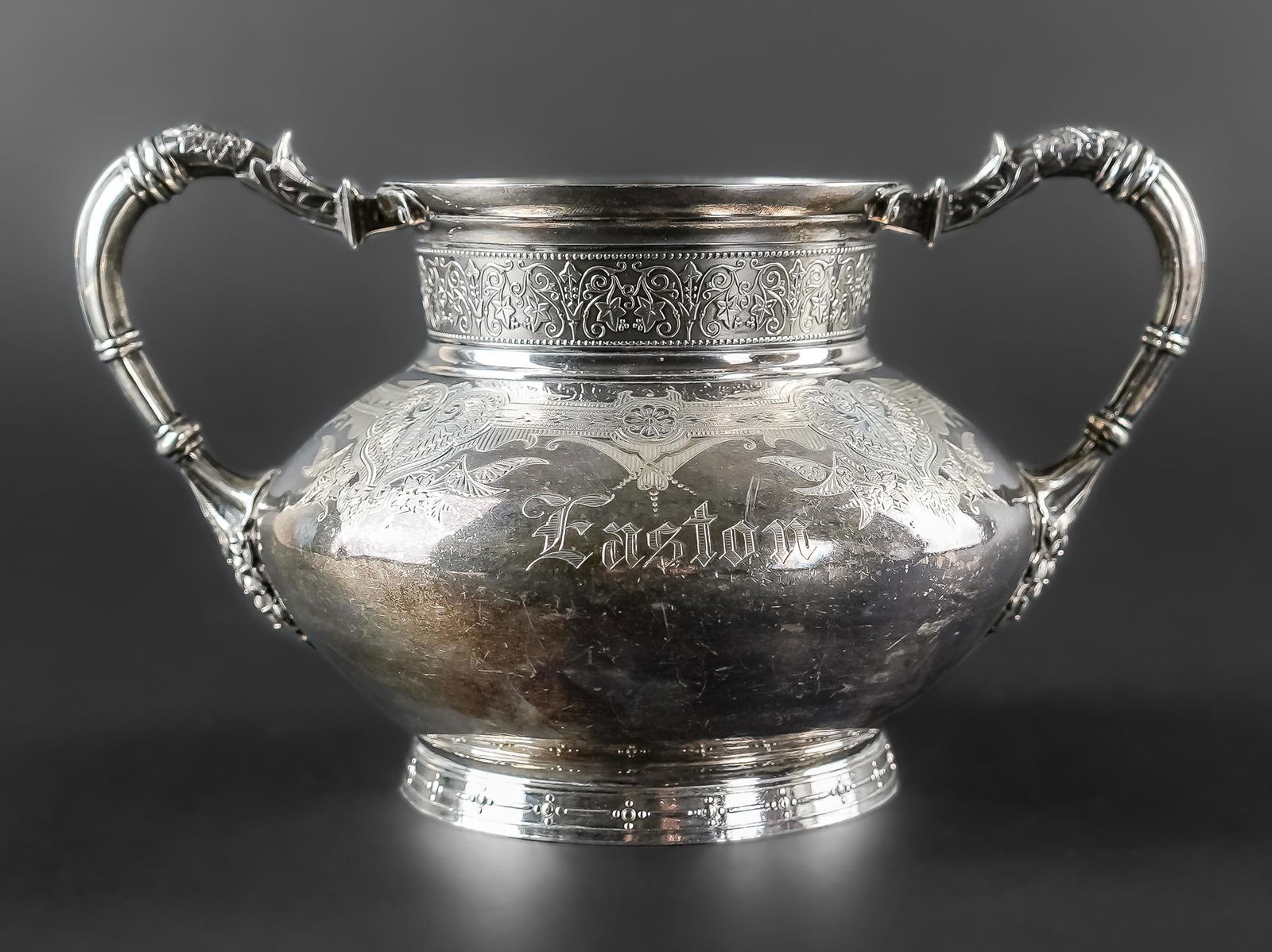 Gorham Victorian Sterling Silver Sugar Bowl (1 of 3)