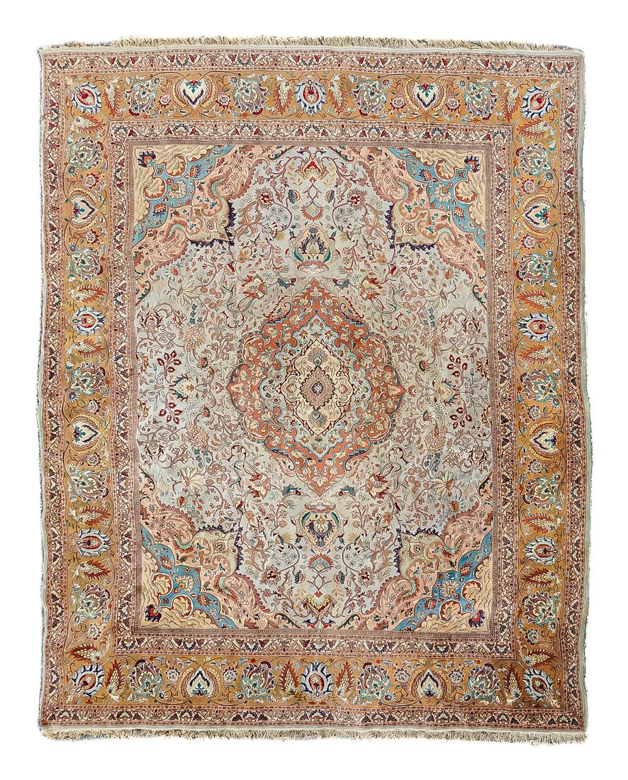 Late 20th c Persian Tabriz Main Carpet (1 of 4)