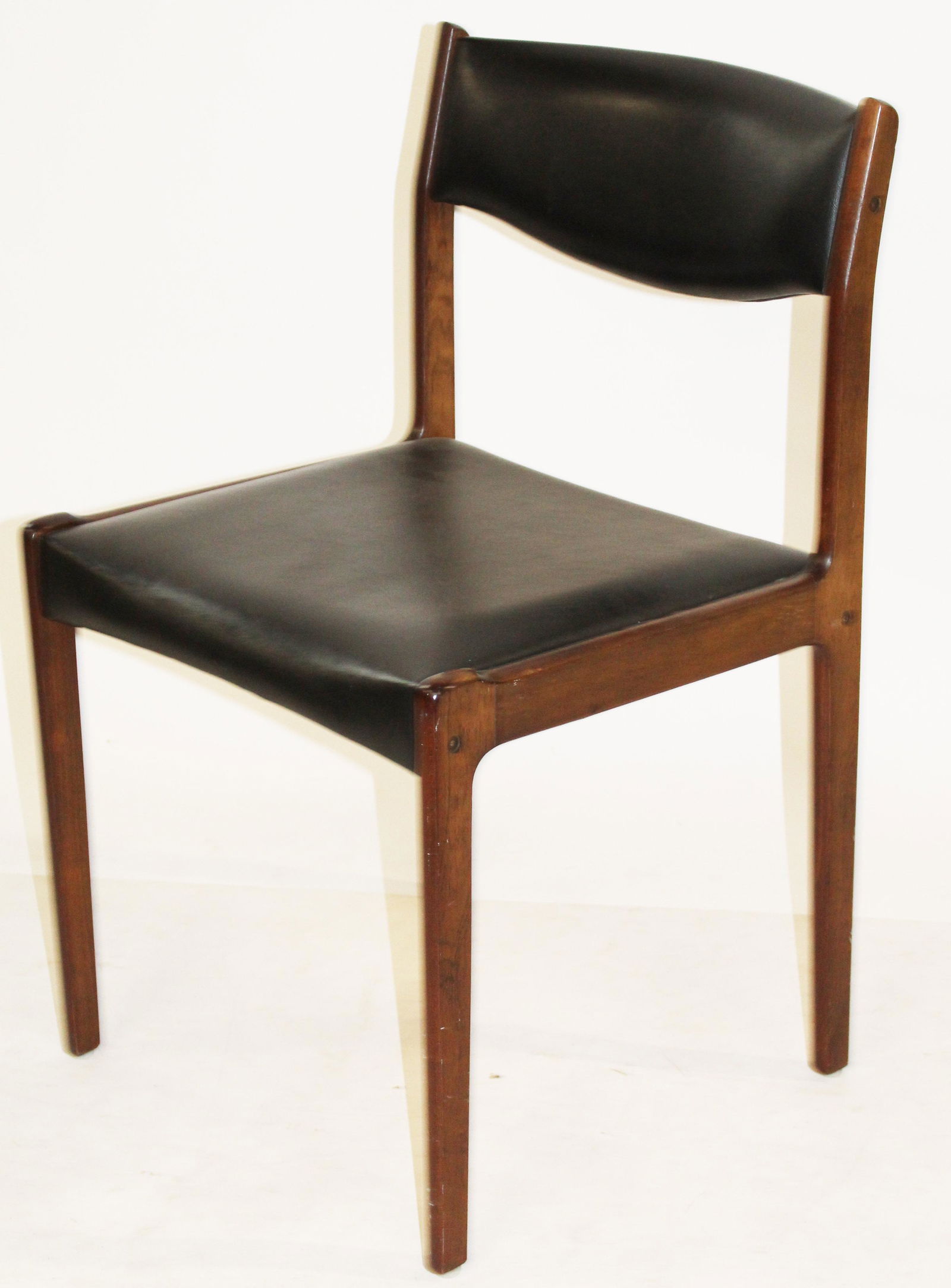 Danish Teak & Leather Side Chair (1 of 1)