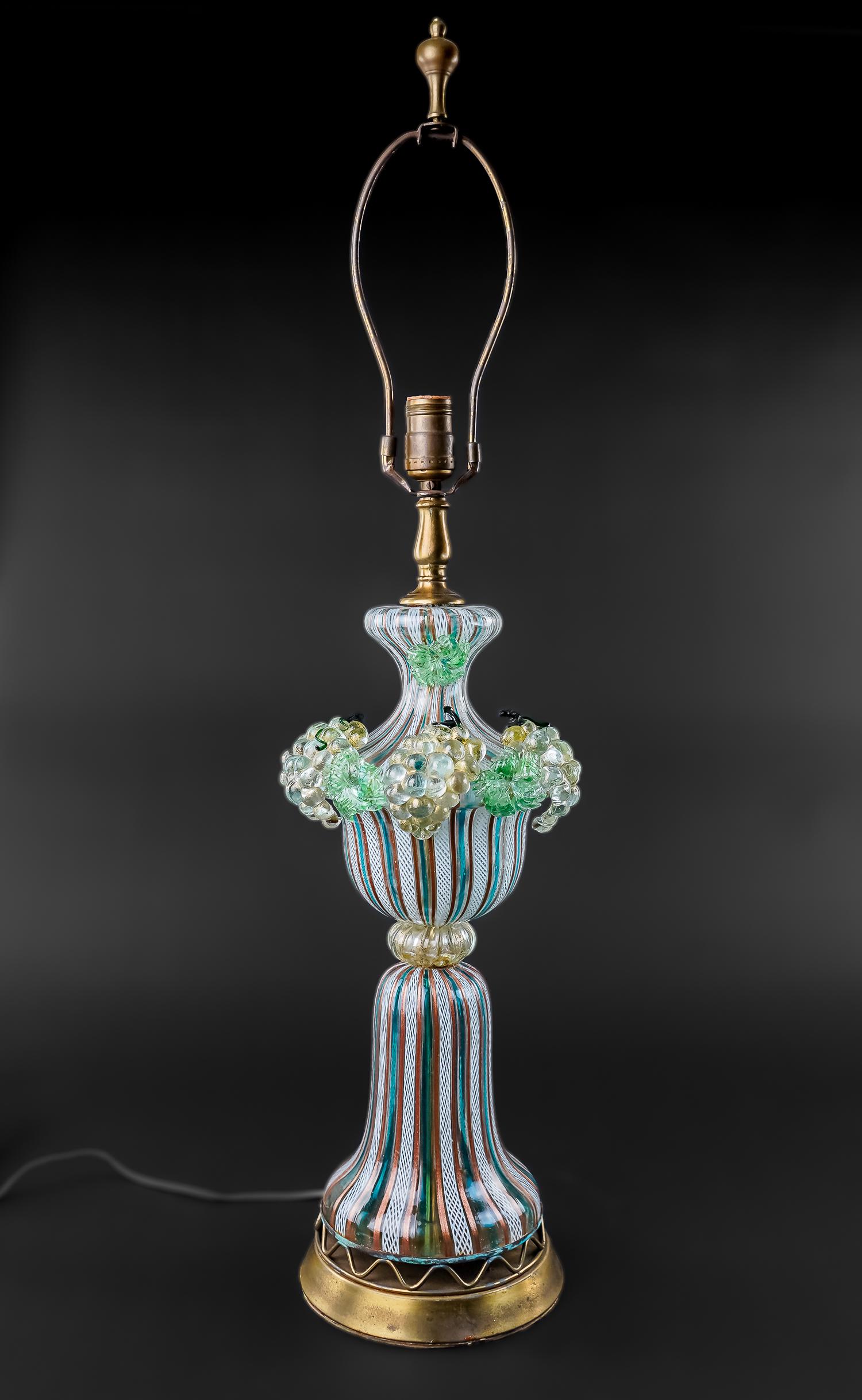Dino Martens Aureliano Toso Art Glass Lamp (1 of 1)