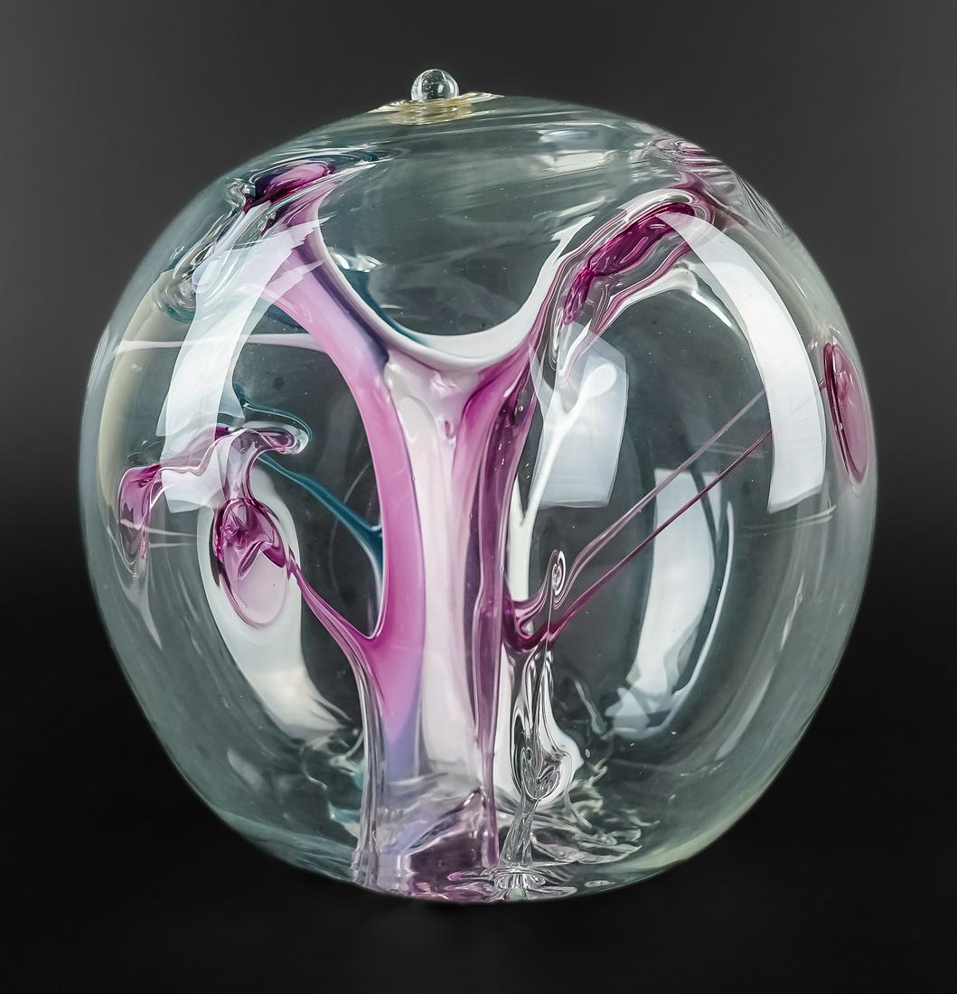 Peter Bramhall 1988 Studio Art Glass Brain Orb (1 of 4)