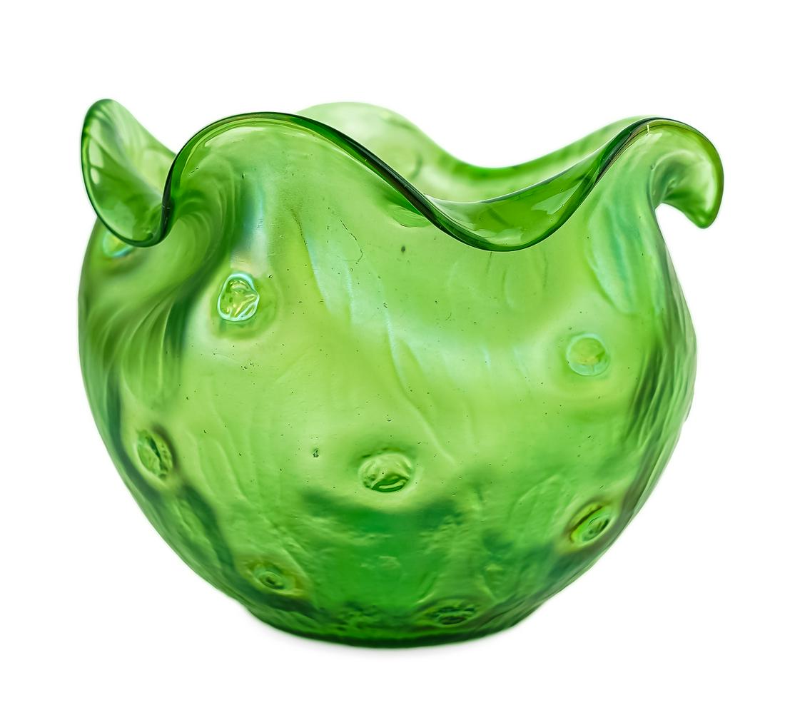 Loetz Austria Crete Rusticana Art Glass Bowl (1 of 4)