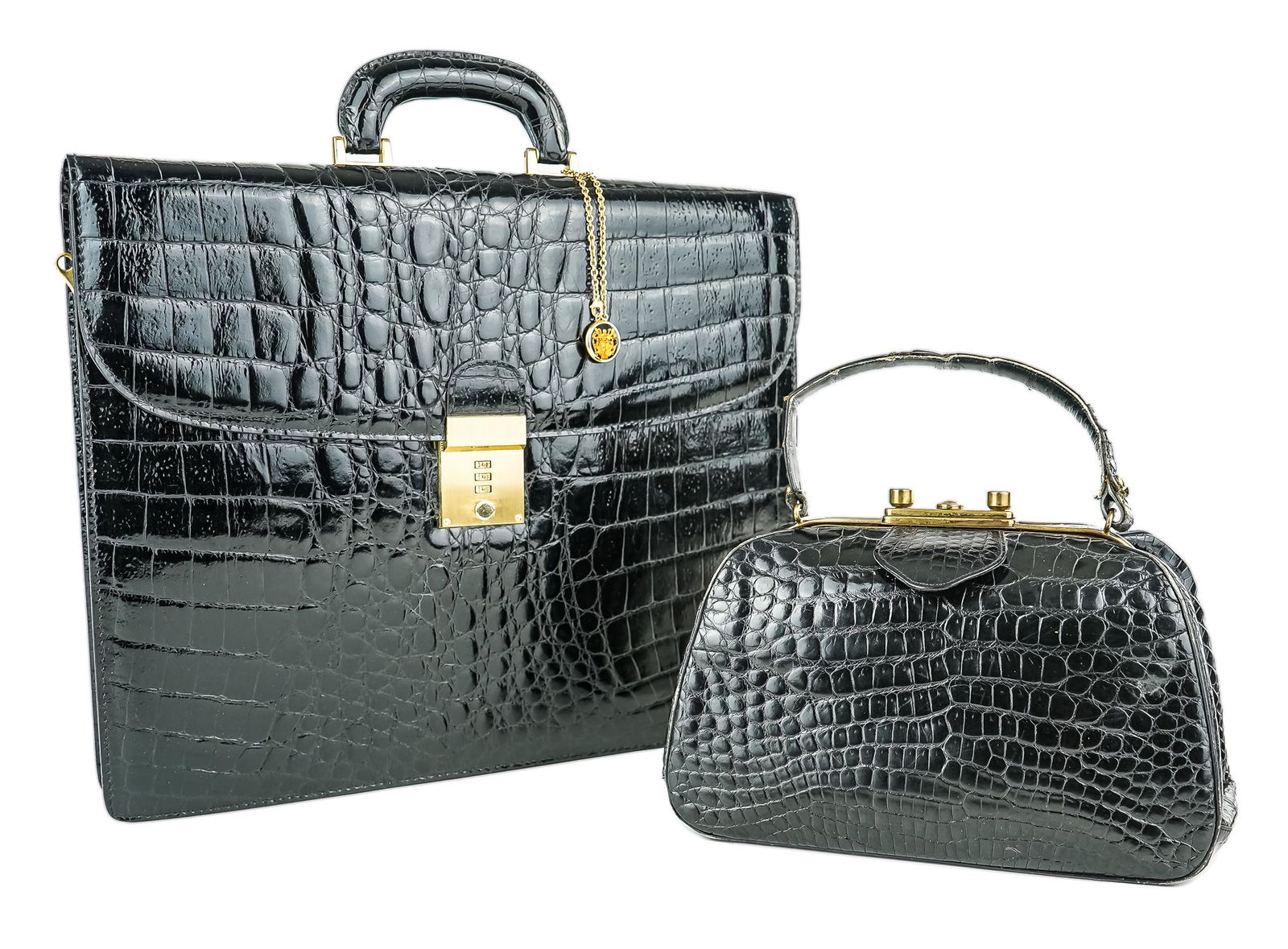Alligator Leather Handbag, Attache Case (1 of 5)