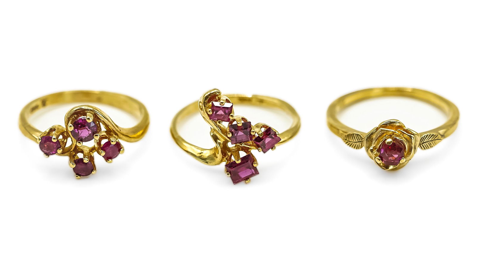 3 14k & Ruby Rings (1 of 2)