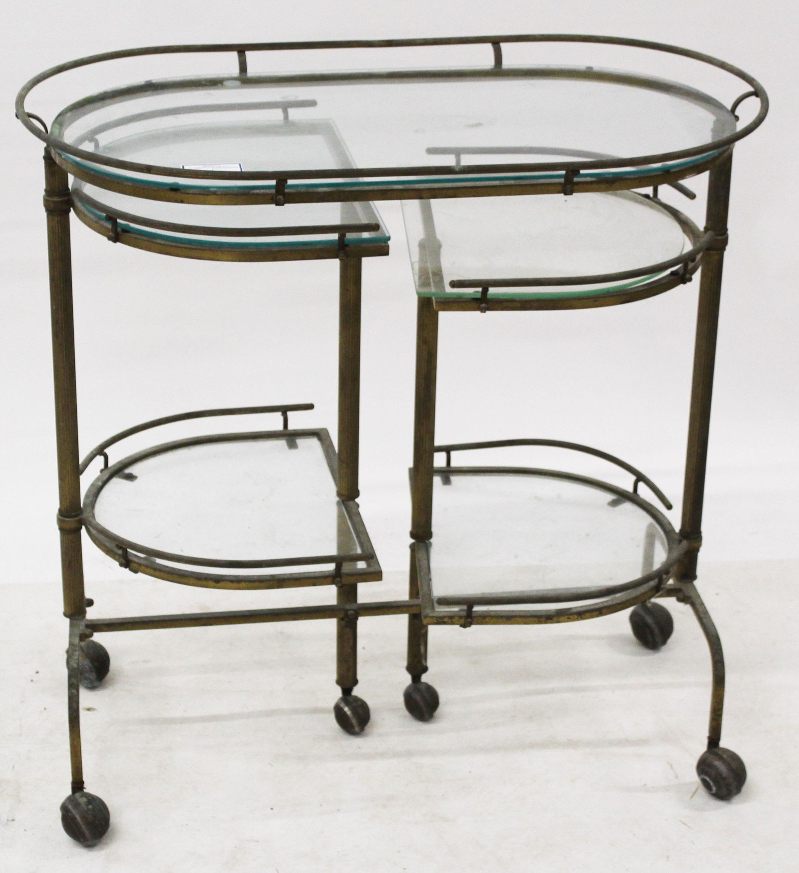 Mid Century Gilt Metal Bar Cart (1 of 2)