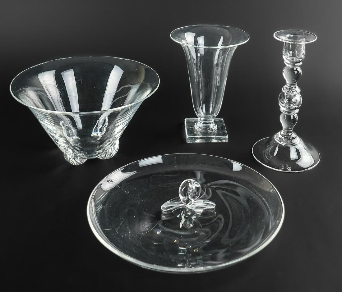 4 pcs. of Steuben Signed Crystal Tableware (1 of 1)