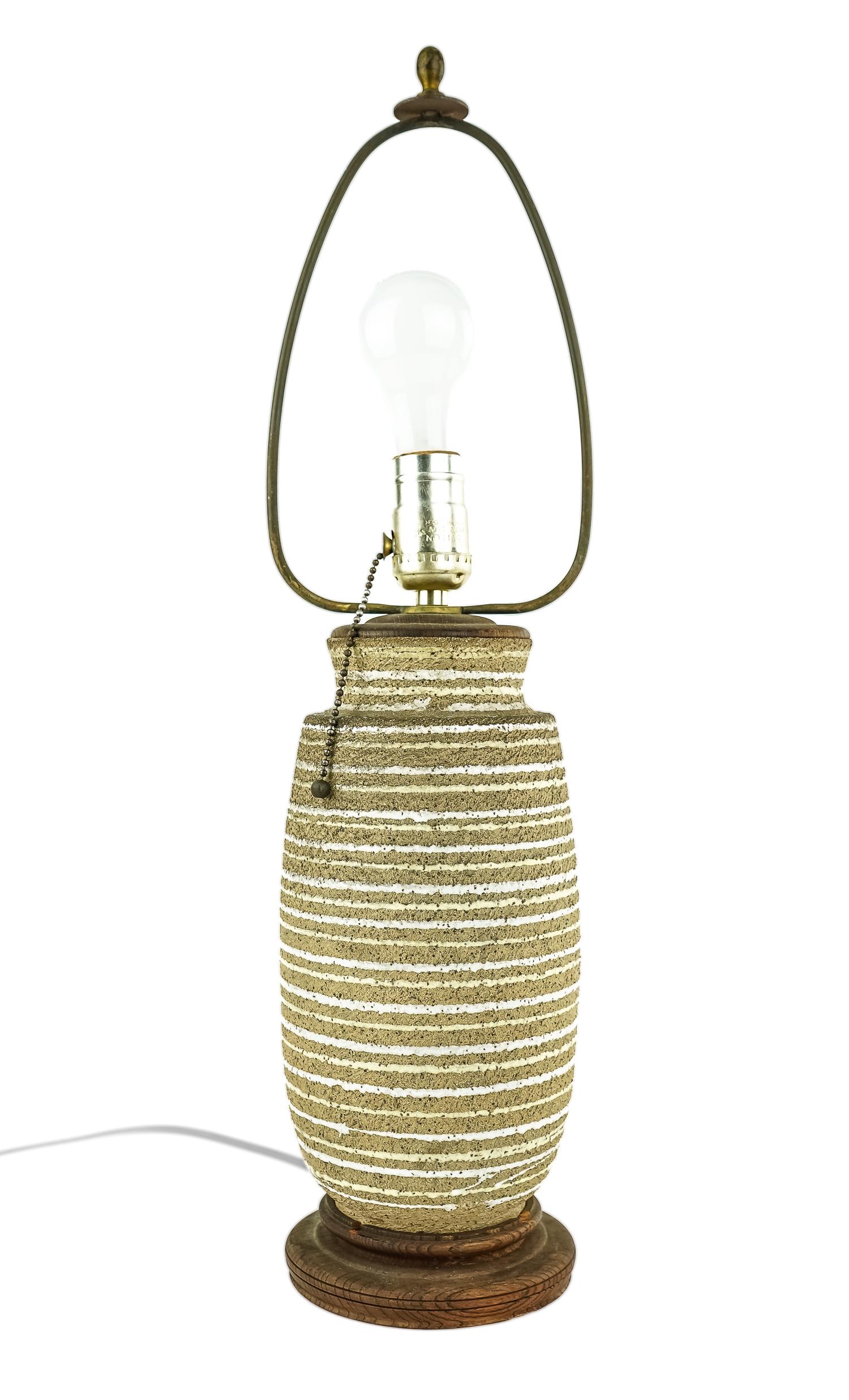 Mid Century Modern Studio Pottery Lamp (1 of 3)