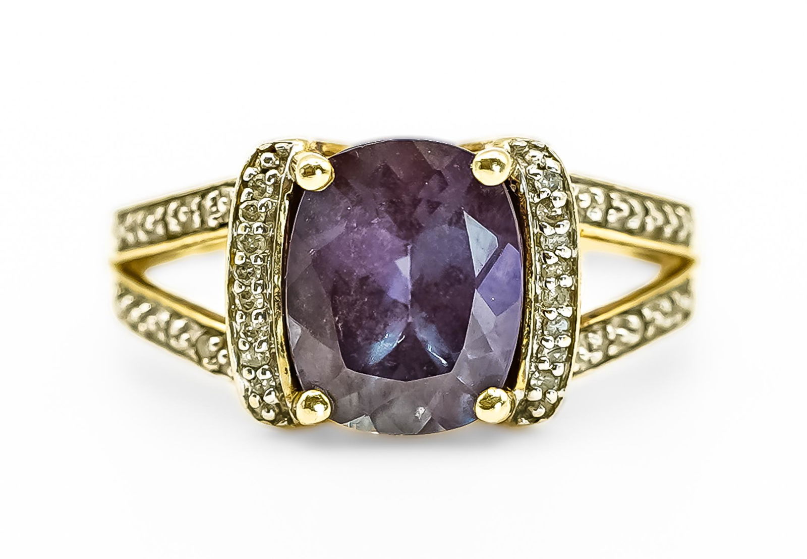 Alexandrite & Diamond Ring (1 of 4)