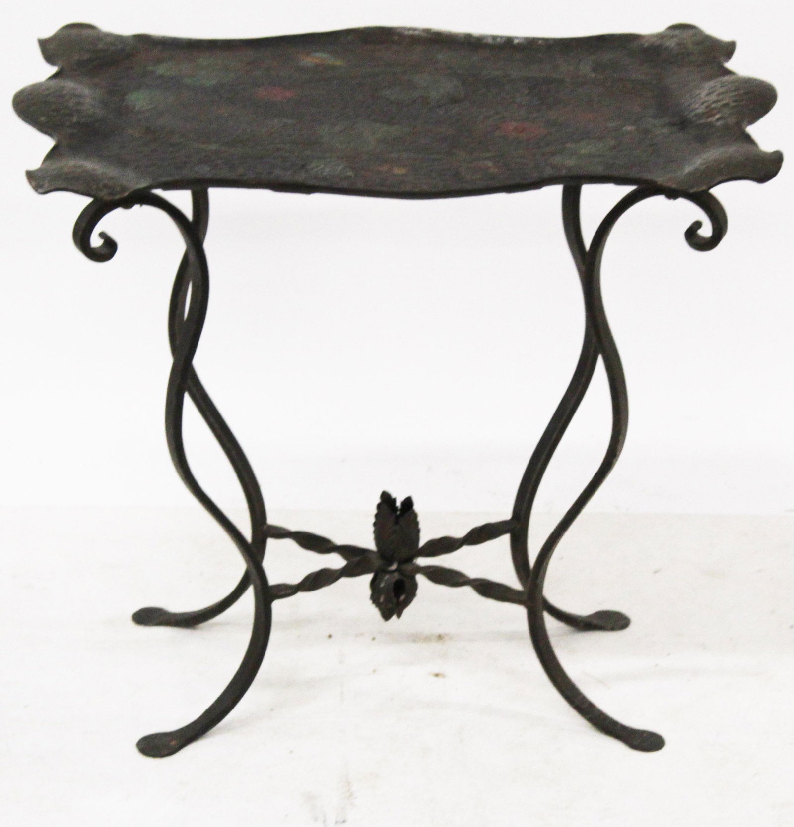 Hammered Iron Cold Painted Side Table (1 of 2)