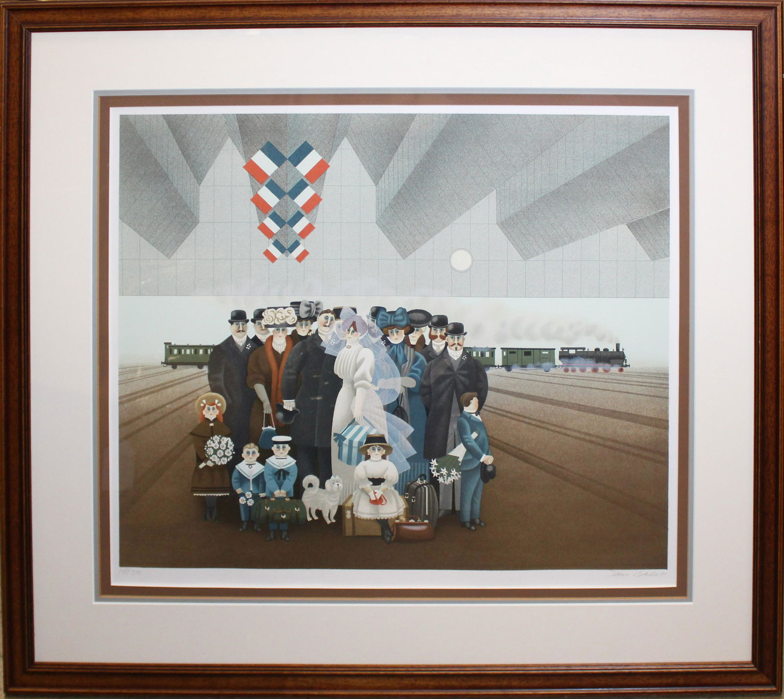 Jan Balet (FR 1913-2009) Train Station Wedding Party (1 of 3)