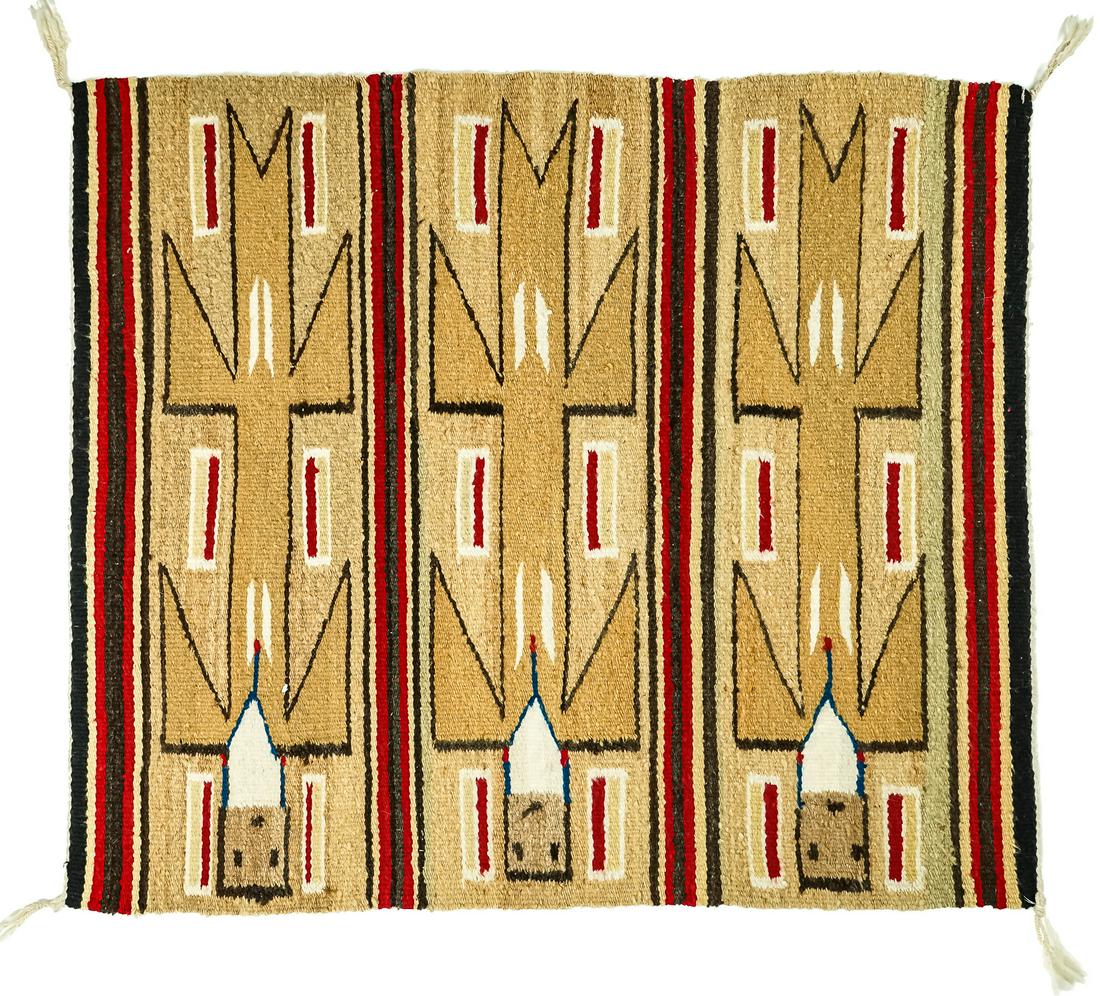 Late 20th c Navajo Yei Rug (1 of 2)