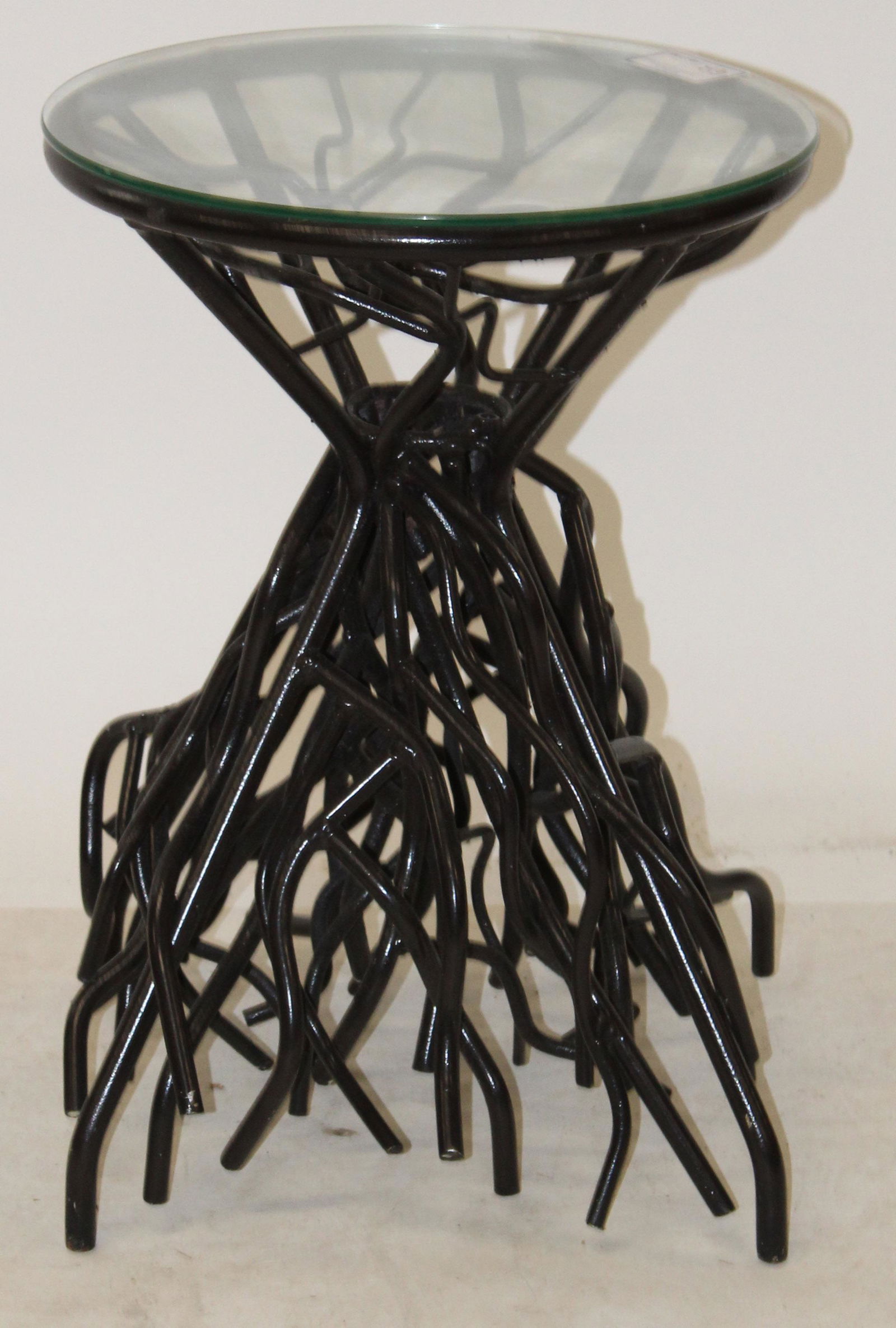 Contemporary Steel Twig Form End Table (1 of 2)