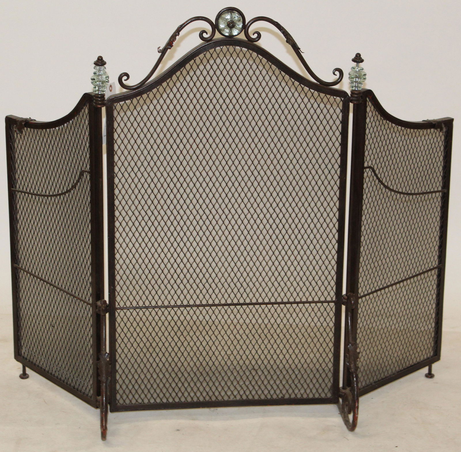 Contemporary Tri Fold Fireplace Screen (1 of 2)