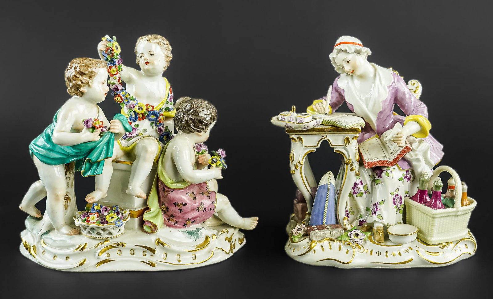 Two Meissen Porcelain Figural Groups (1 of 3)