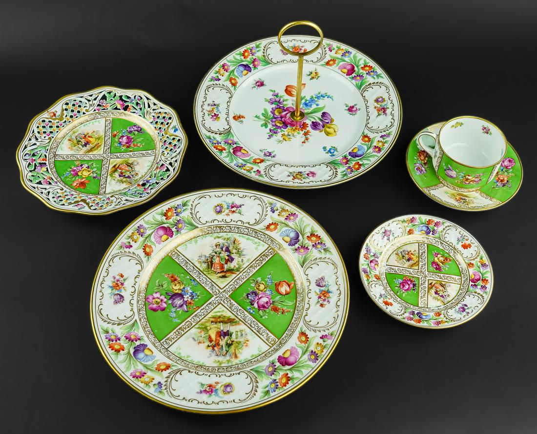 61 pcs. Schumann Dresden Porcelain Dinnerware (1 of 3)